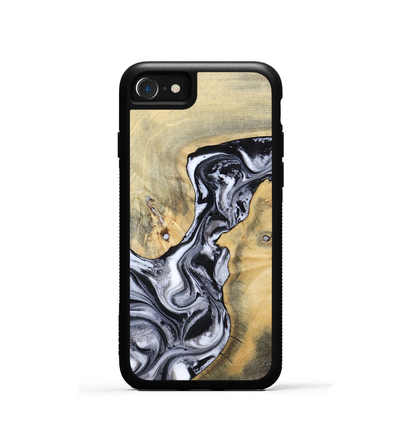 iPhone SE Wood Phone Case - Izael (Black & White, 781582)