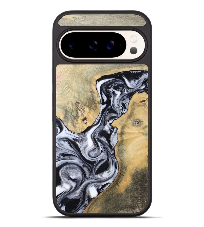 Pixel 9 Pro XL Wood Phone Case - Izael (Black & White, 781582)