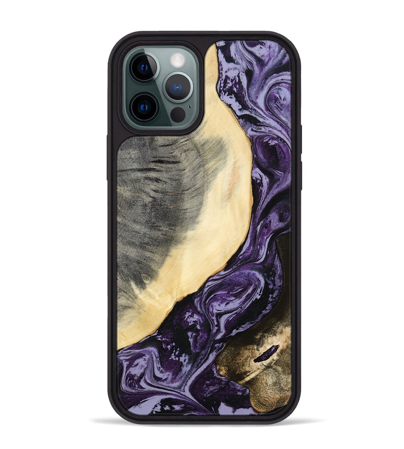 iPhone 12 Pro Max Wood Phone Case - Kory (Purple, 781588)