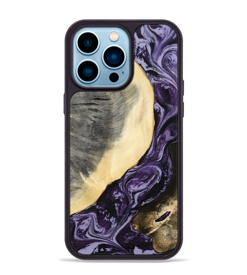 iPhone 14 Pro Max Wood Phone Case - Kory (Purple, 781588)