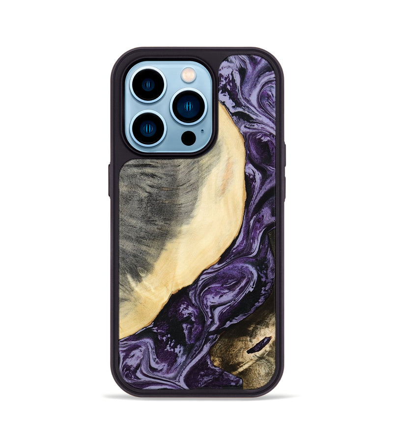 iPhone 14 Pro Wood Phone Case - Kory (Purple, 781588)