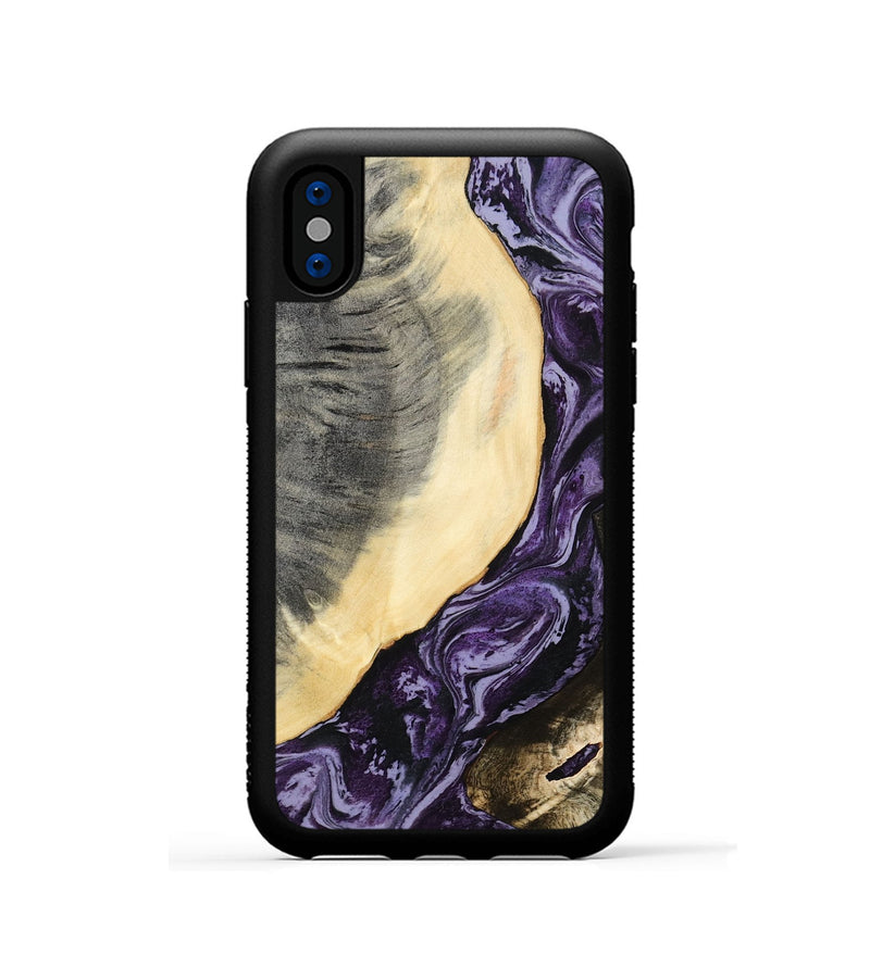 iPhone Xs Wood Phone Case - Kory (Purple, 781588)