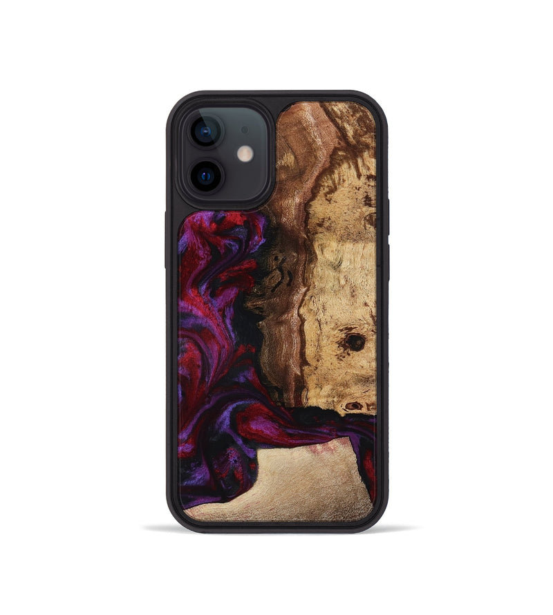 iPhone 12 mini Wood Phone Case - Chance (Red, 781627)