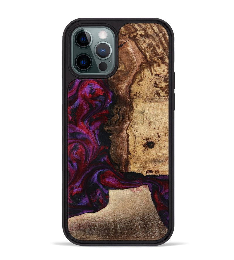 iPhone 12 Pro Max Wood Phone Case - Chance (Red, 781627)