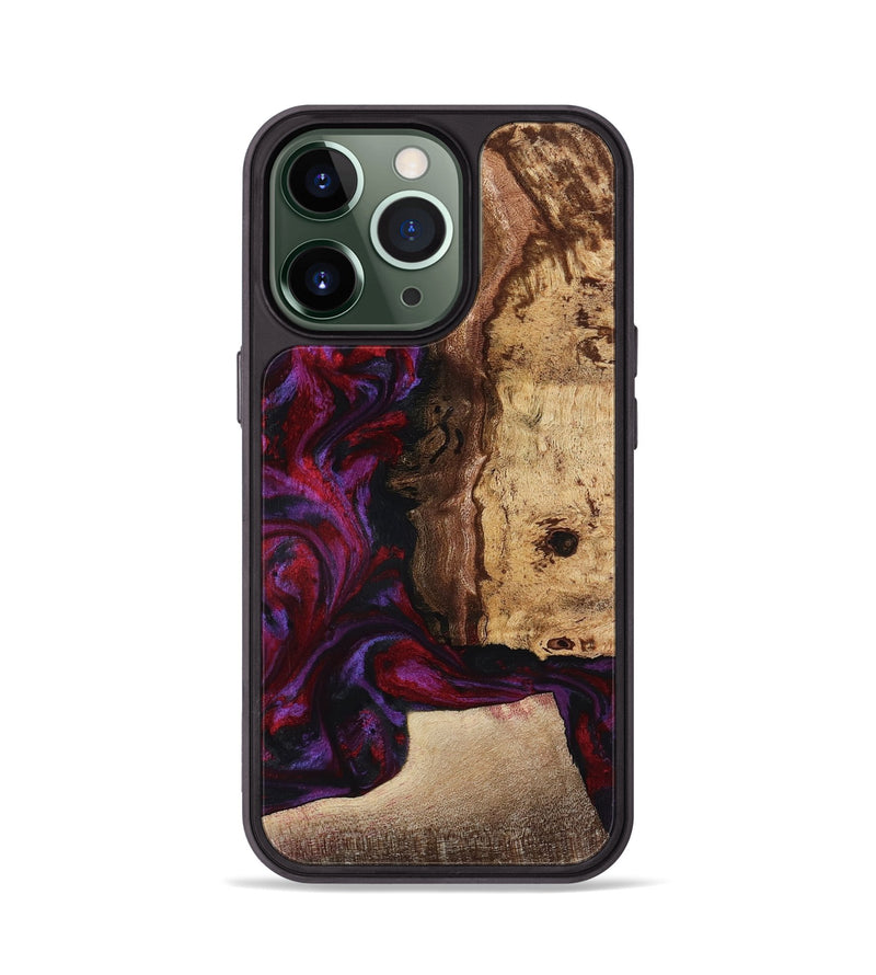 iPhone 13 Pro Wood Phone Case - Chance (Red, 781627)