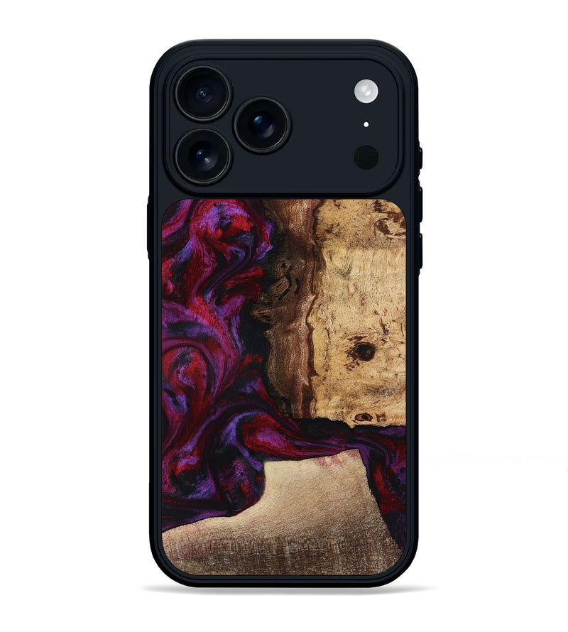 iPhone 17 Pro Max Wood Phone Case - Chance (Red, 781627)