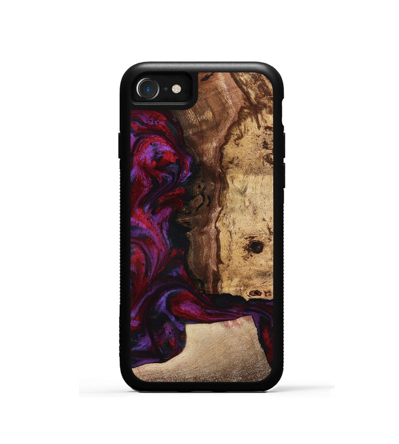 iPhone SE Wood Phone Case - Chance (Red, 781627)