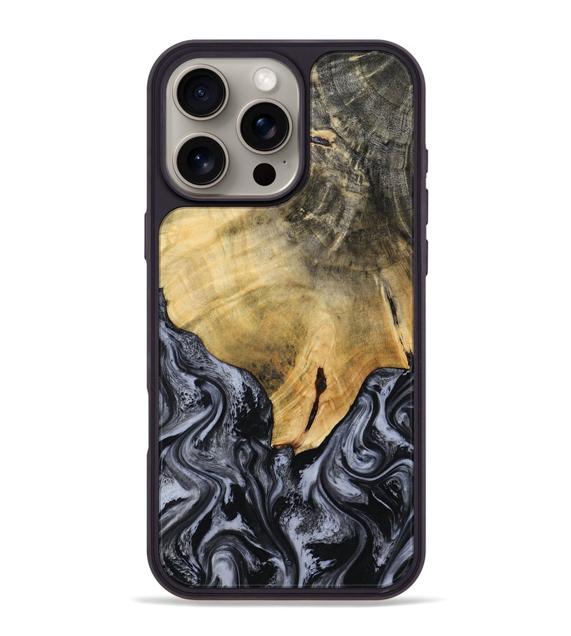 iPhone 16 Pro Max Wood Phone Case - Lauren (Black & White, 781638)