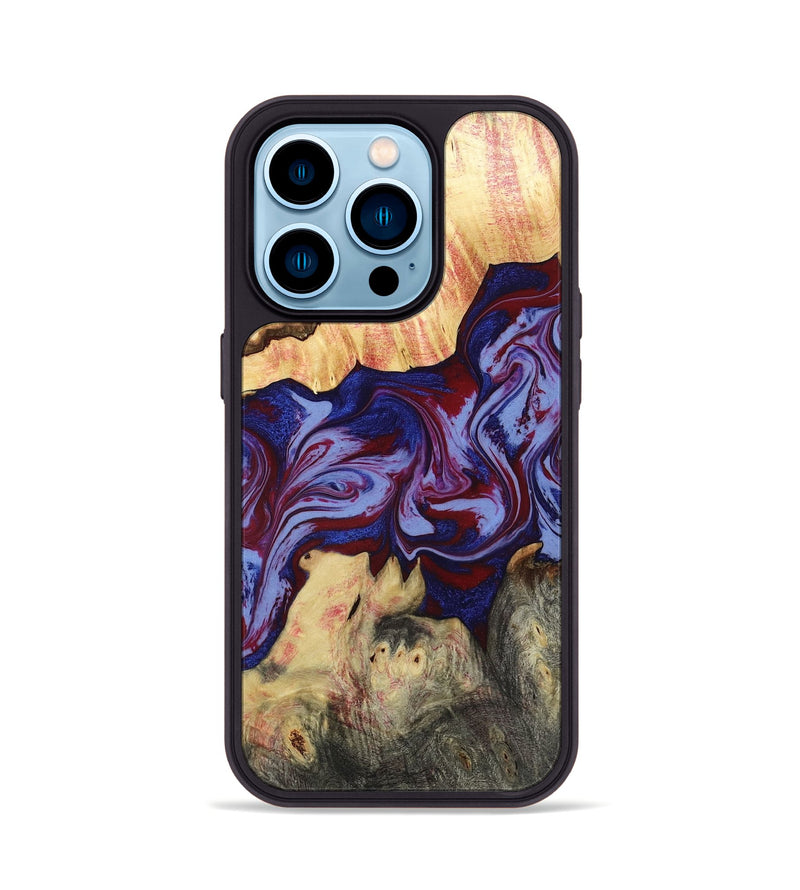 iPhone 14 Pro Wood Phone Case - Laylah (Red, 781656)