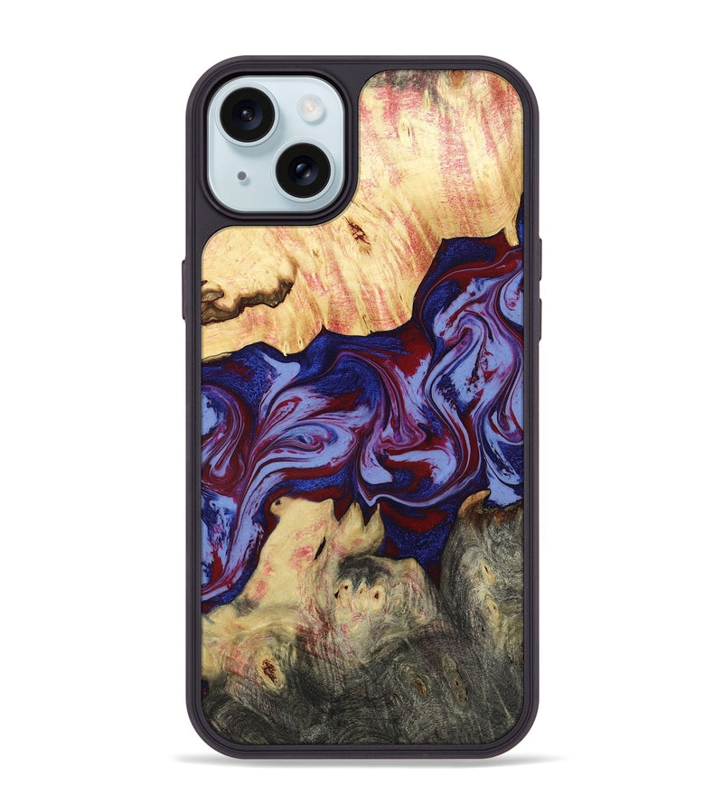 iPhone 15 Plus Wood Phone Case - Laylah (Red, 781656)