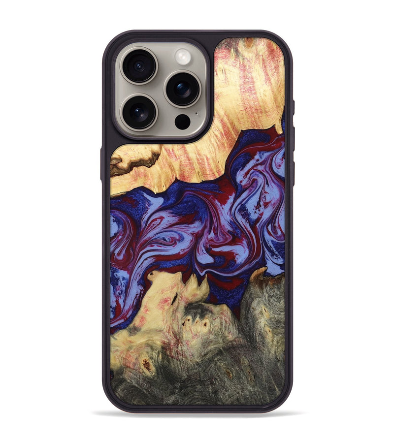 iPhone 15 Pro Max Wood Phone Case - Laylah (Red, 781656)