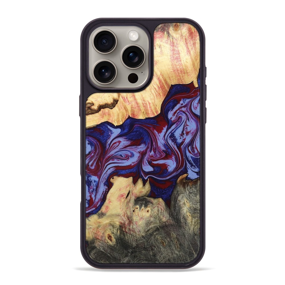 Carved iPhone 16 Pro Max スタビライズドウッド ケース iPhone 16 Pro Max Wood Phone Case - Luna Cat (Curated) - Carved