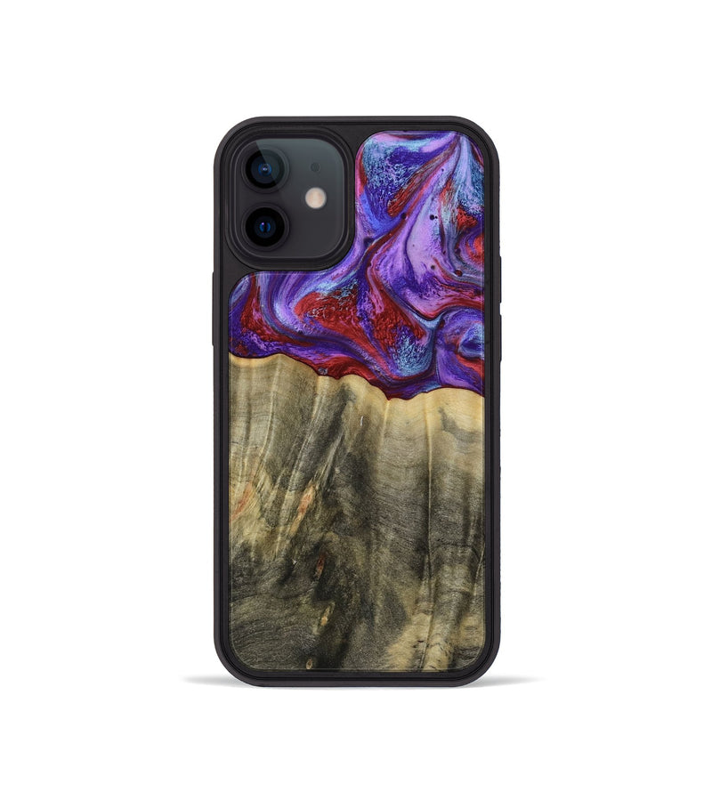 iPhone 12 mini Wood Phone Case - Deion (Purple, 781659)