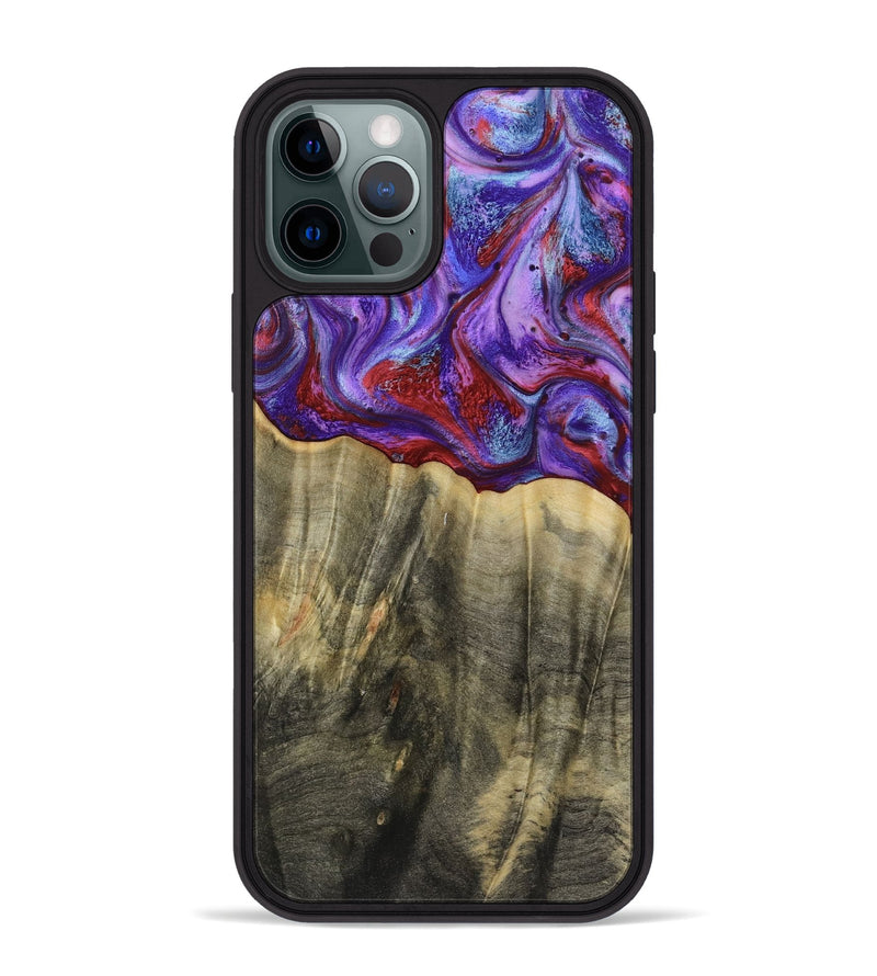 iPhone 12 Pro Max Wood Phone Case - Deion (Purple, 781659)