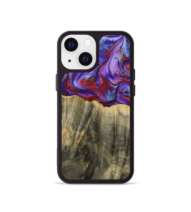 iPhone 13 mini Wood Phone Case - Deion (Purple, 781659)