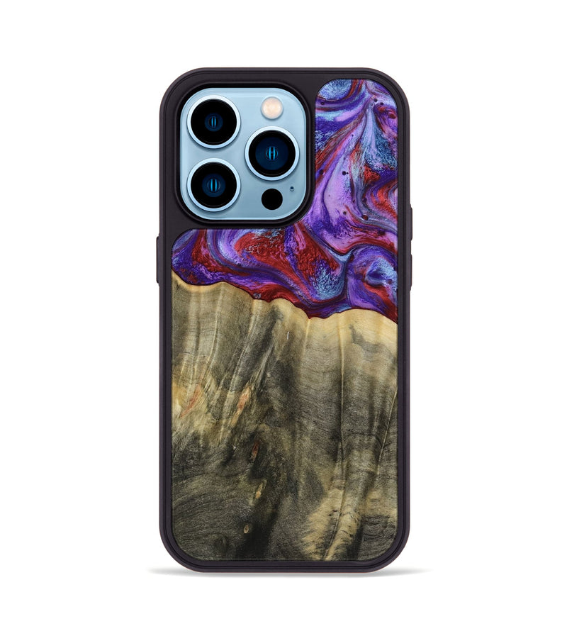 iPhone 14 Pro Wood Phone Case - Deion (Purple, 781659)