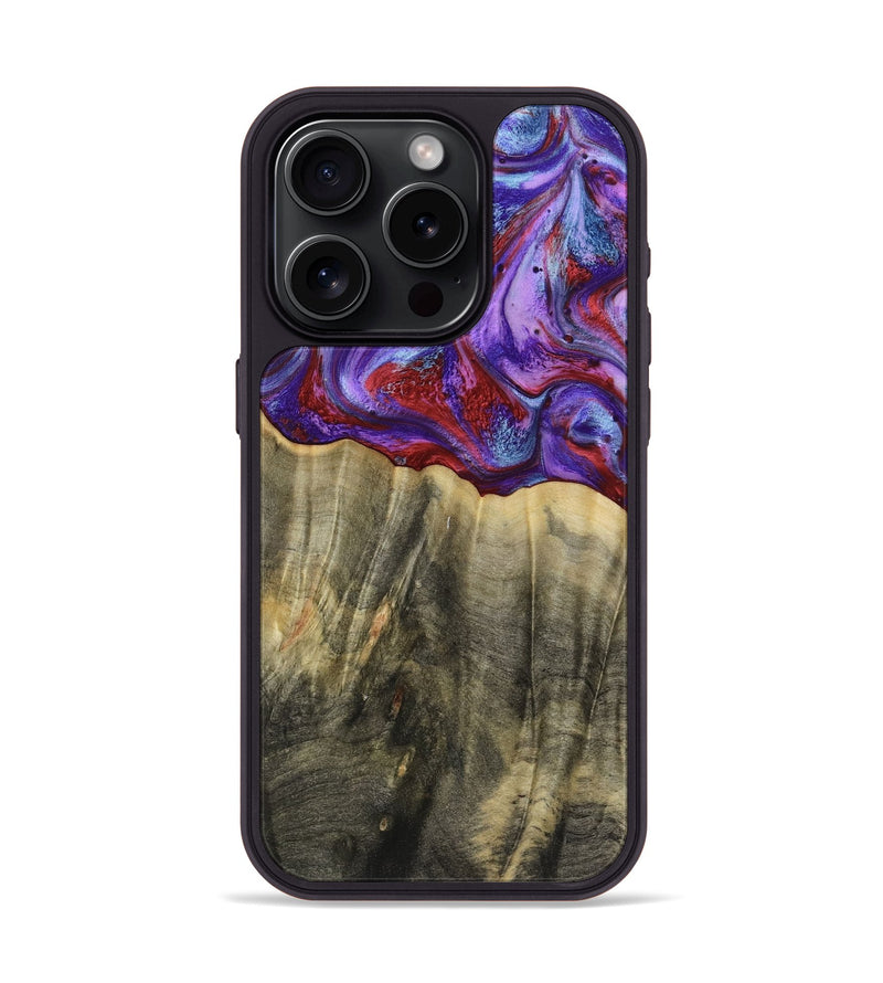 iPhone 15 Pro Wood Phone Case - Deion (Purple, 781659)