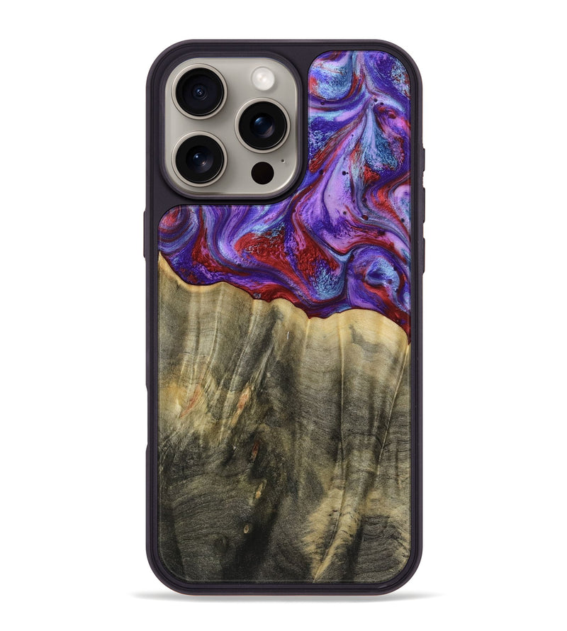 iPhone 16 Pro Max Wood Phone Case - Deion (Purple, 781659)