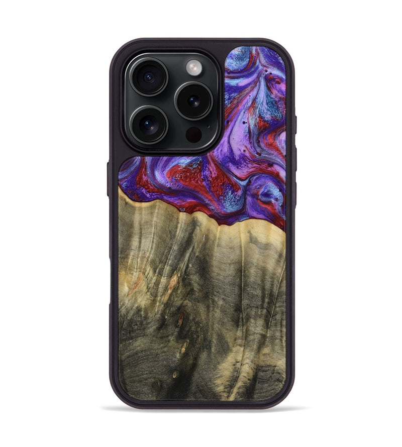 iPhone 16 Pro Wood Phone Case - Deion (Purple, 781659)
