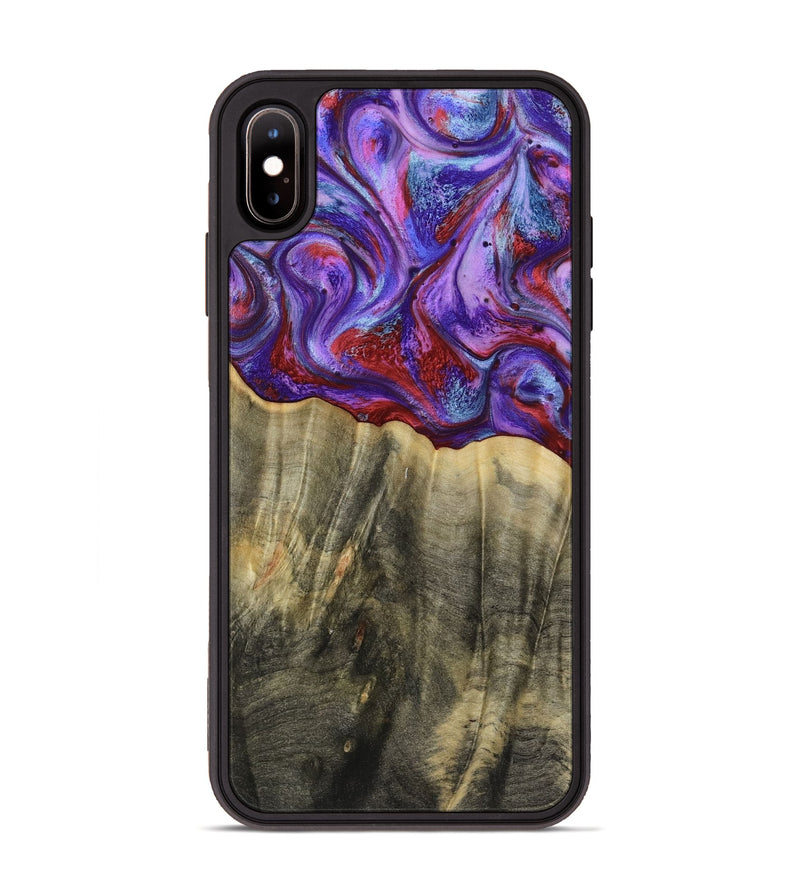 iPhone Xs Max Wood Phone Case - Deion (Purple, 781659)