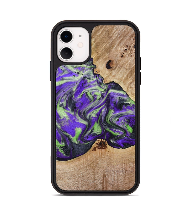 iPhone 11 Wood Phone Case - Alpha (Purple, 781677)