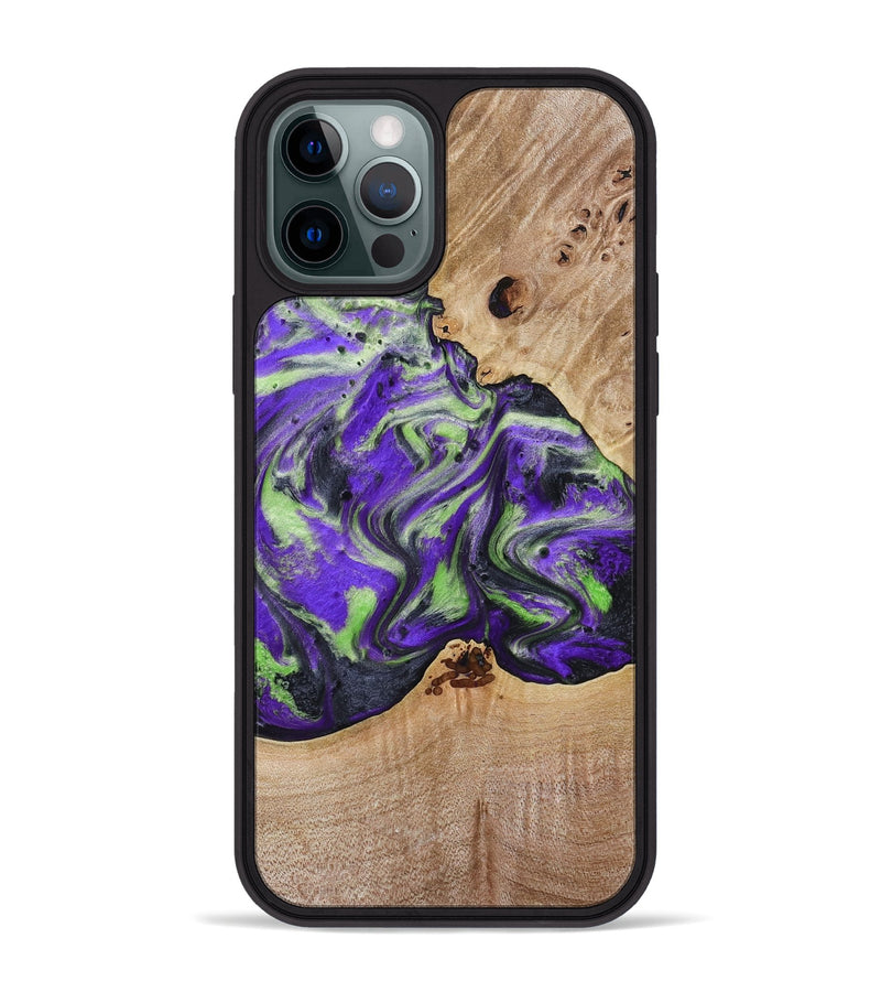 iPhone 12 Pro Max Wood Phone Case - Alpha (Purple, 781677)