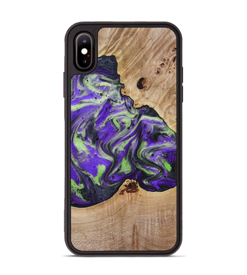 iPhone Xs Max Wood Phone Case - Alpha (Purple, 781677)
