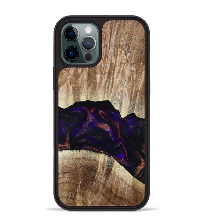 iPhone 12 Pro Max Wood Phone Case - Siena (Purple, 781681)