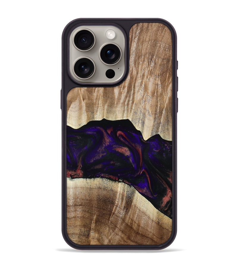 iPhone 15 Pro Max Wood Phone Case - Siena (Purple, 781681)