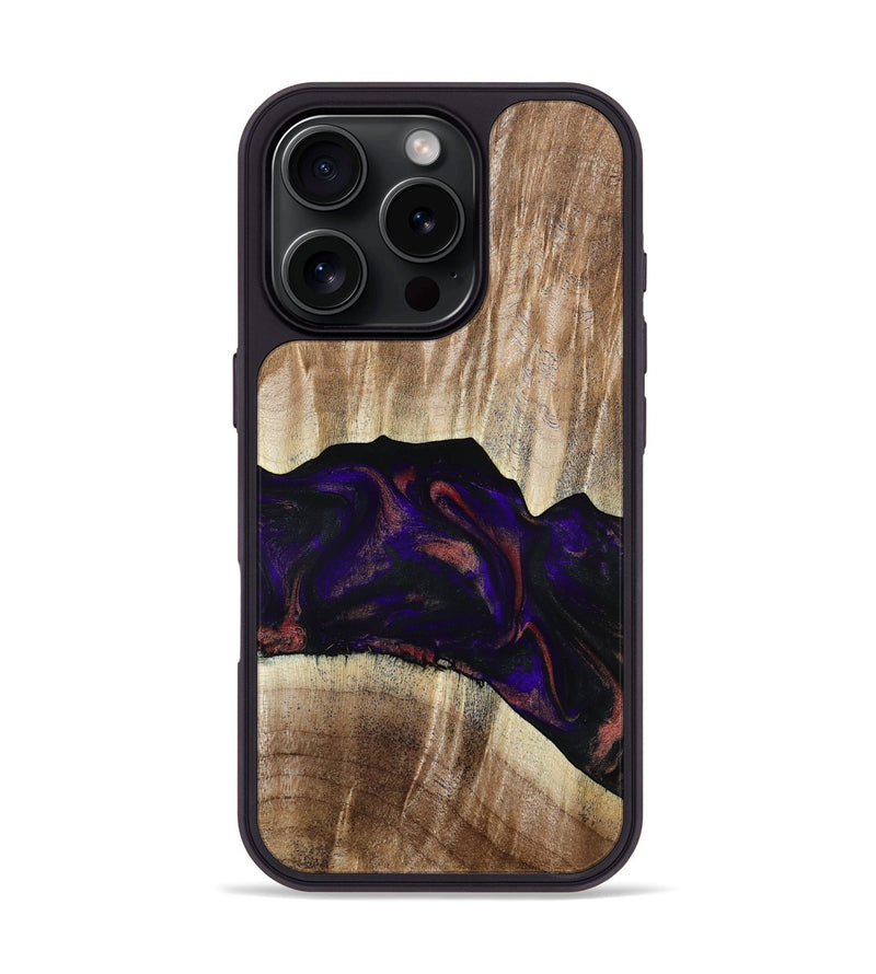 iPhone 16 Pro Wood Phone Case - Siena (Purple, 781681)