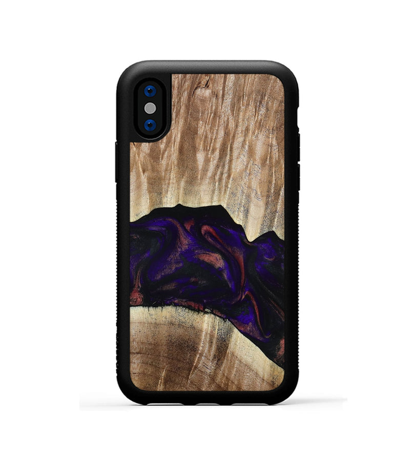 iPhone Xs Wood Phone Case - Siena (Purple, 781681)