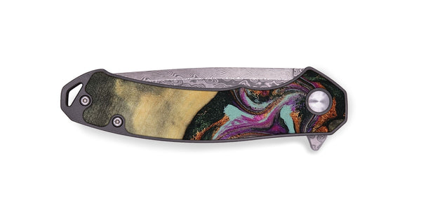 EDC Wood Pocket Knife - Enos (Green, 781736)