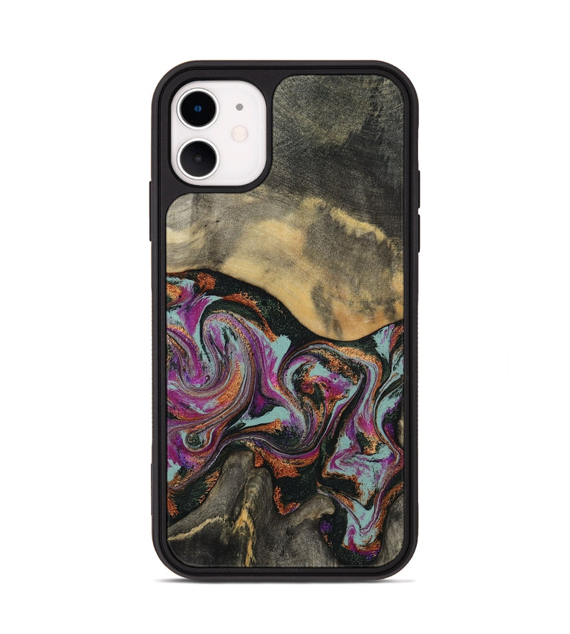 iPhone 11 Wood Phone Case - Enos (Green, 781736)