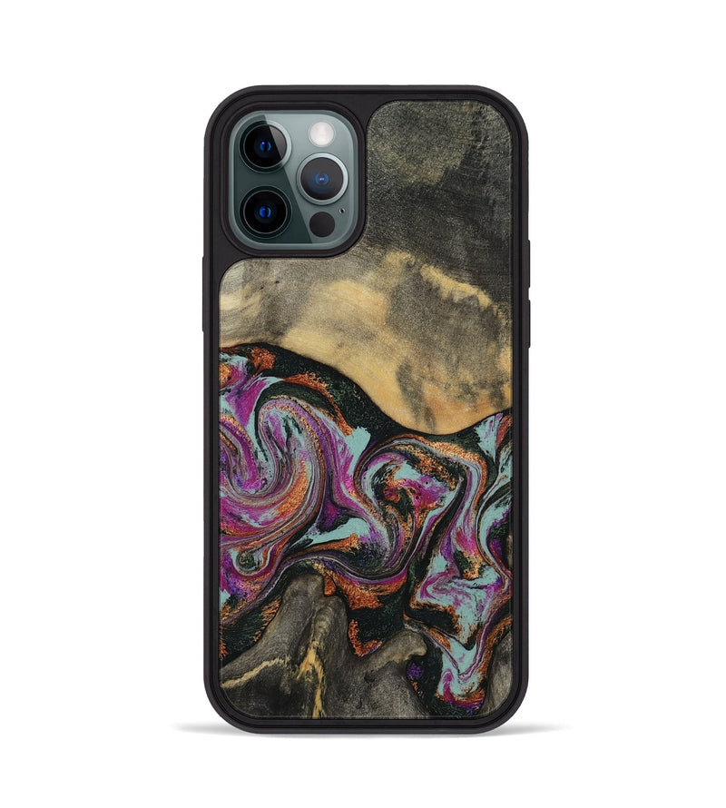 iPhone 12 Pro Wood Phone Case - Enos (Green, 781736)