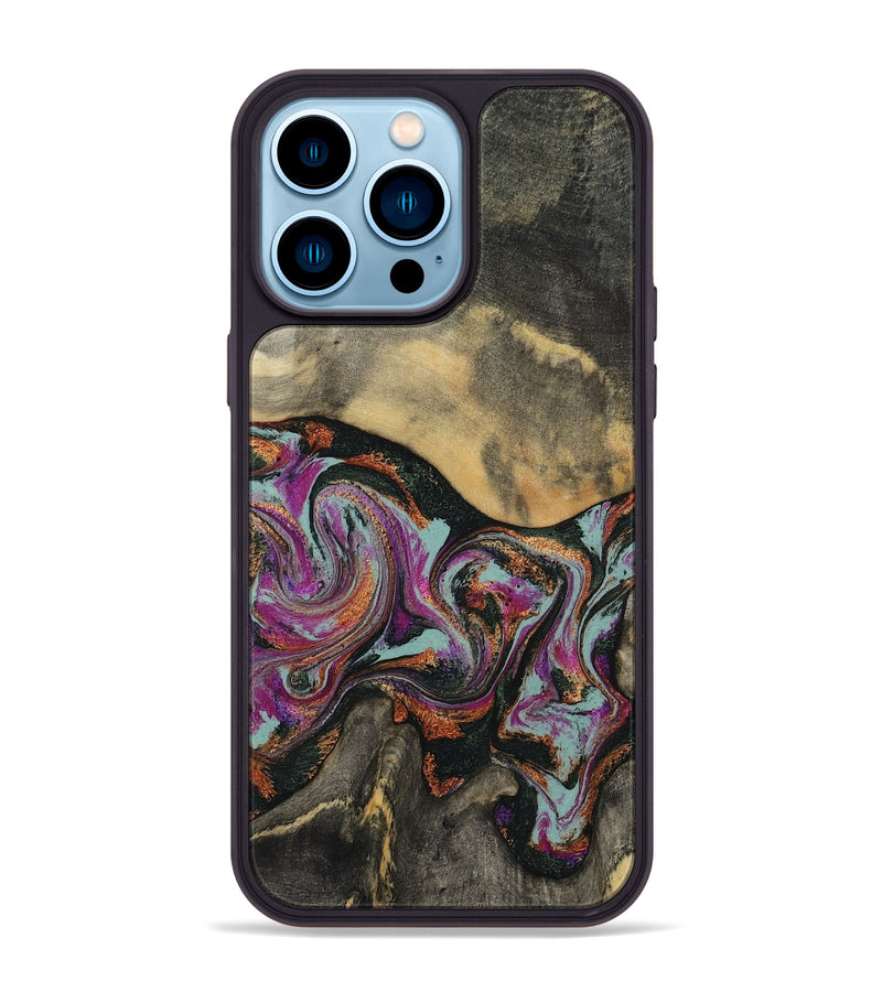 iPhone 14 Pro Max Wood Phone Case - Enos (Green, 781736)