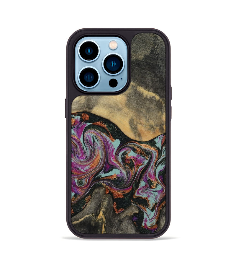 iPhone 14 Pro Wood Phone Case - Enos (Green, 781736)