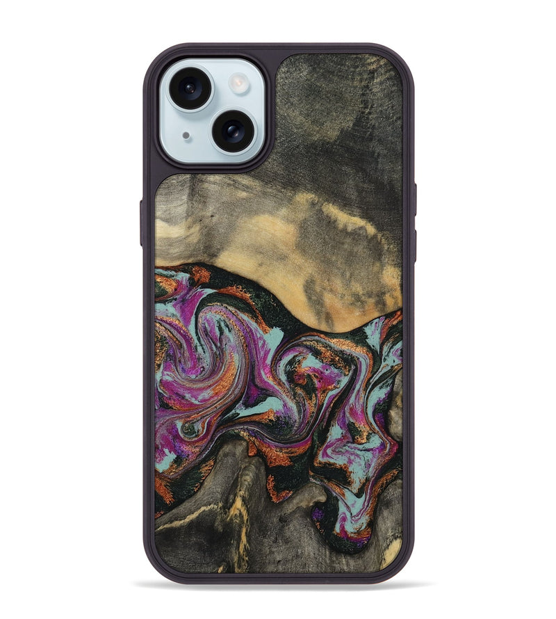 iPhone 15 Plus Wood Phone Case - Enos (Green, 781736)