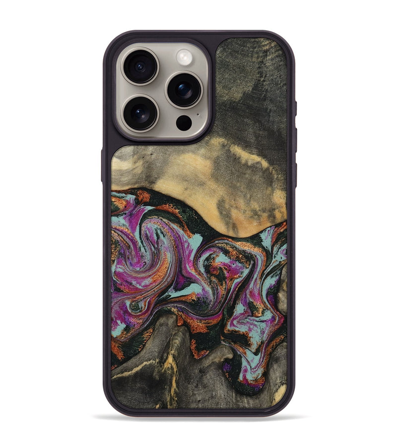 iPhone 15 Pro Max Wood Phone Case - Enos (Green, 781736)