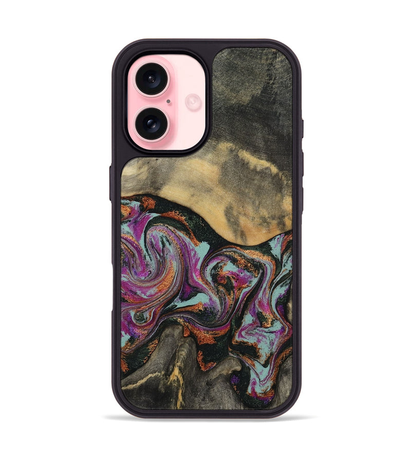 iPhone 16 Wood Phone Case - Enos (Green, 781736)