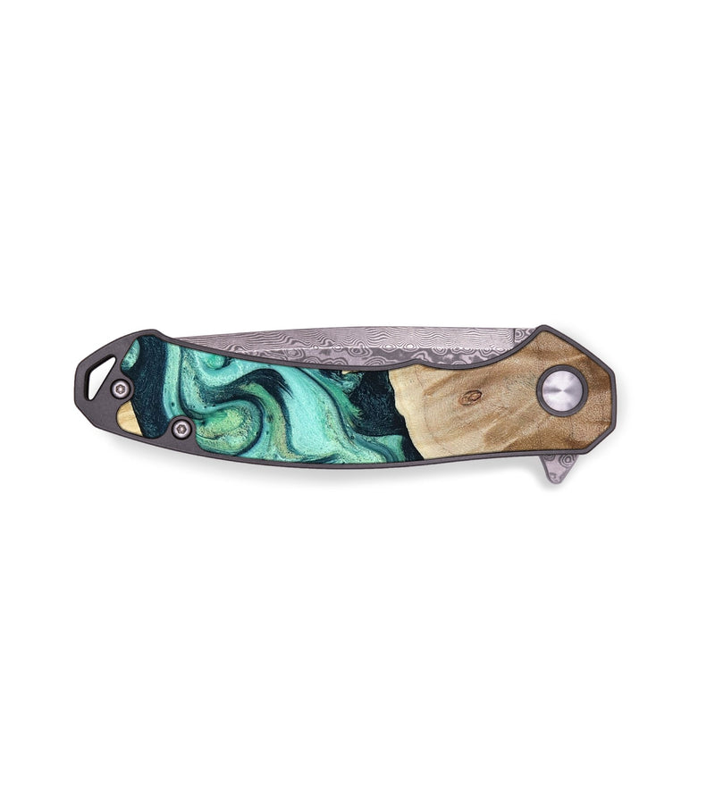 EDC Wood Pocket Knife - Arrie (Green, 781763)
