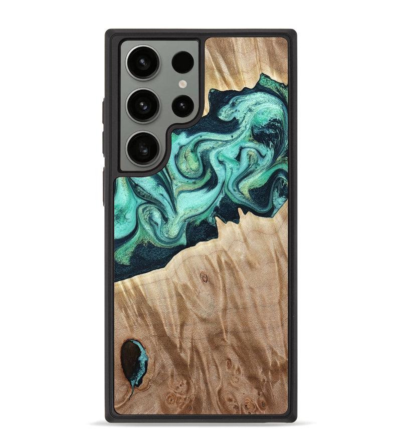 Galaxy S23 Ultra Wood Phone Case - Arrie (Green, 781763)