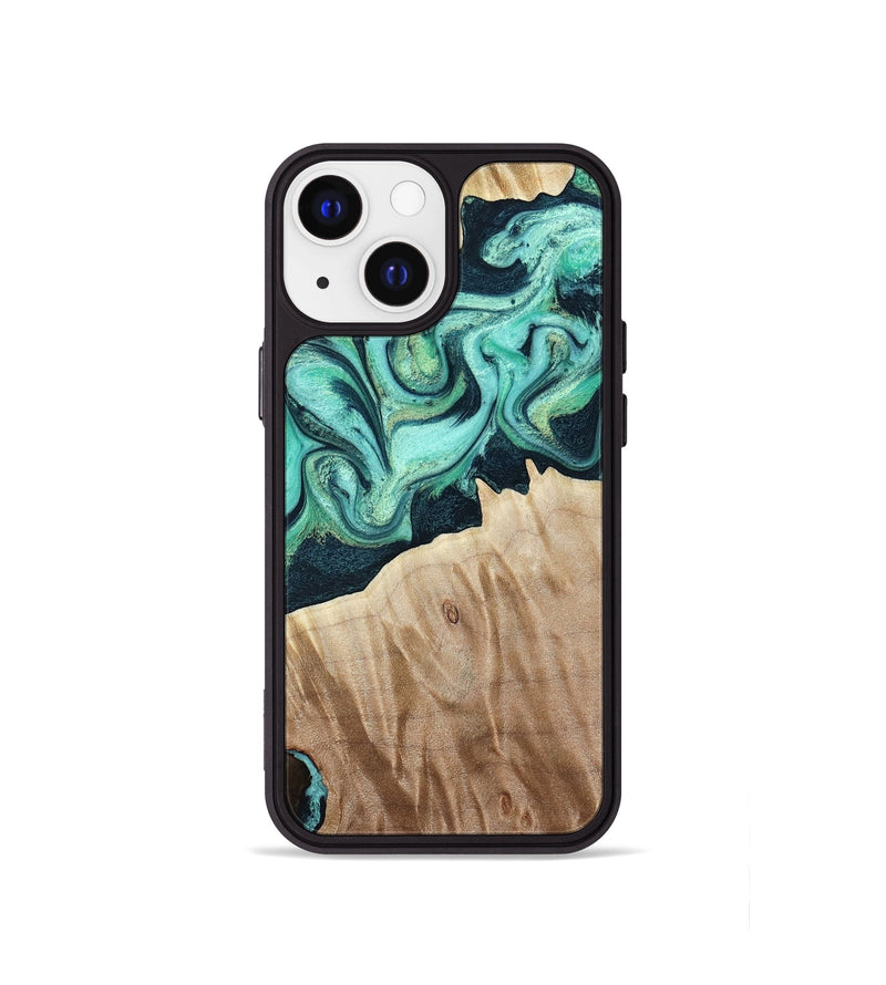 iPhone 13 mini Wood Phone Case - Arrie (Green, 781763)