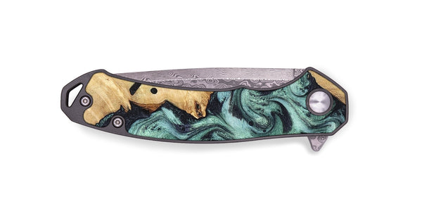 EDC Wood Pocket Knife - Miya (Green, 781767)
