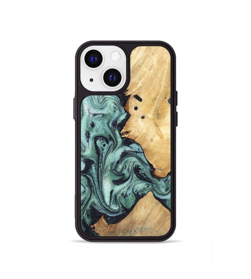 iPhone 13 mini Wood Phone Case - Miya (Green, 781767)