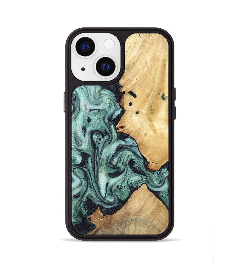 iPhone 13 Wood Phone Case - Miya (Green, 781767)