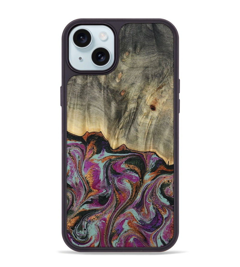 iPhone 15 Plus Wood Phone Case - Sally (Green, 781775)