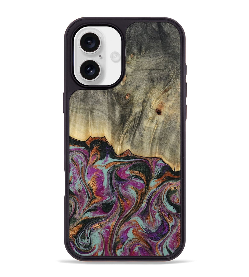 iPhone 16 Plus Wood Phone Case - Sally (Green, 781775)