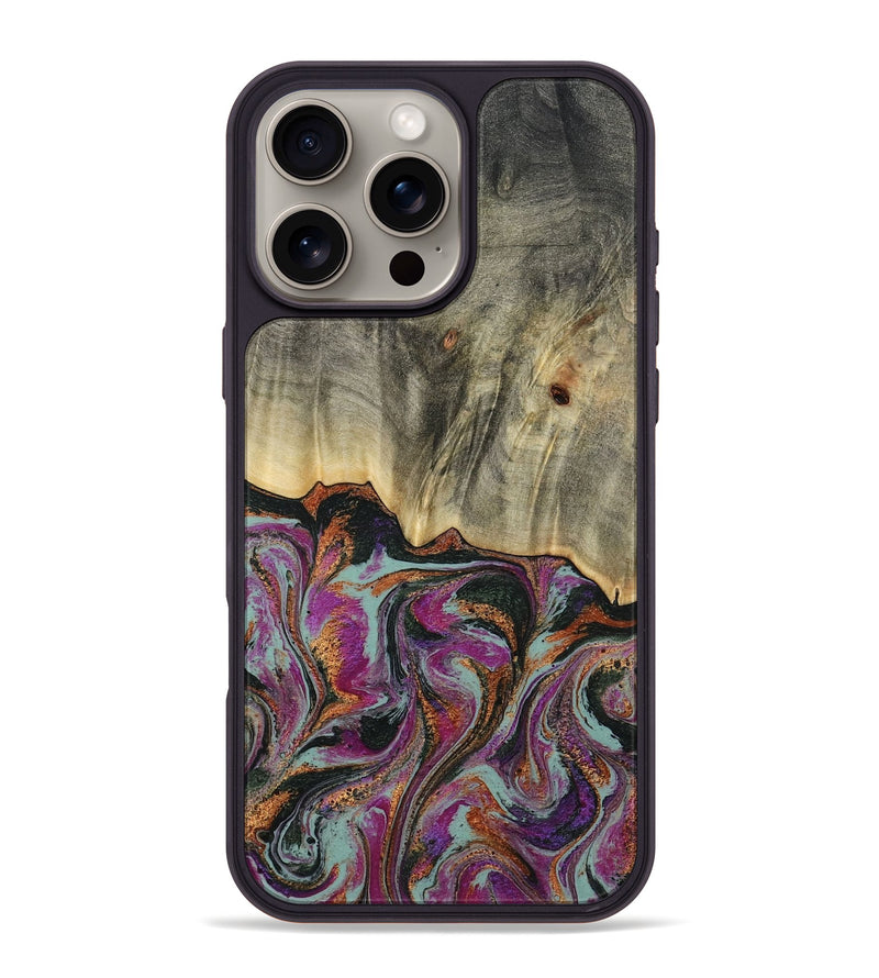 iPhone 16 Pro Max Wood Phone Case - Sally (Green, 781775)