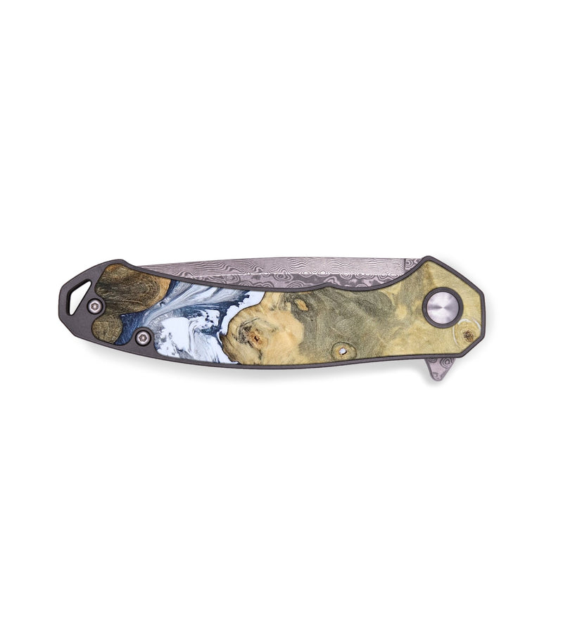 EDC Wood Pocket Knife - Kellen (Blue, 781799)