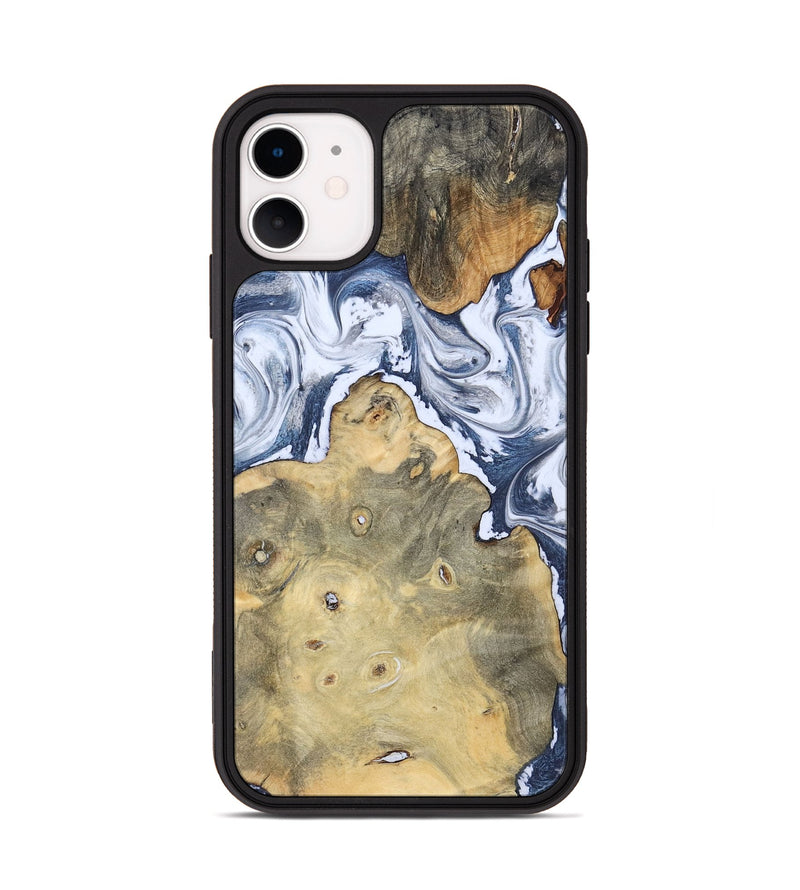 iPhone 11 Wood Phone Case - Kellen (Blue, 781799)